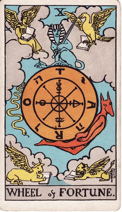 carta la rueda de la fortuna|La rueda de la fortuna en la baraja del tarot